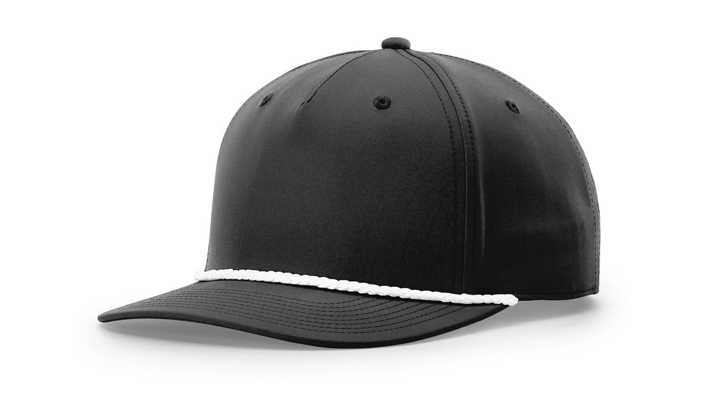 Seven Bunny - 5-Panel Rope Performance Cap (Black)